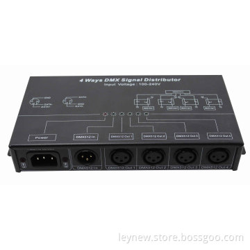 4 Channels DMX Signal Distributor
